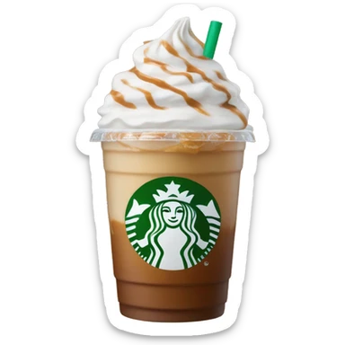 starbucks iced caramel macchiato cup  sticker