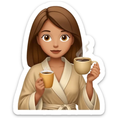 Women drinkers coffee in the morning  sticker