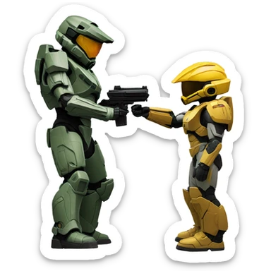 Master chief vs convenant sticker