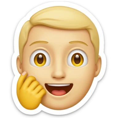 telling a secret yellow emoji sticker