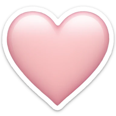 light pink heart sticker