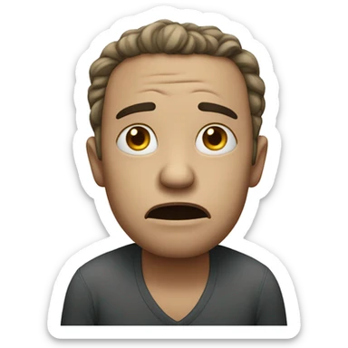 very pained person sticker