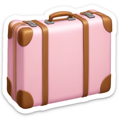 light pink suitcase sticker