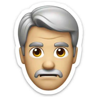 Angry man with sideburns sticker