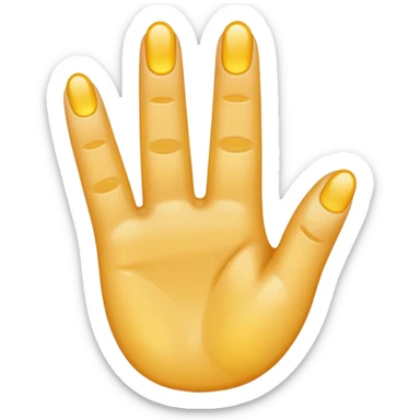 Two fingers together wet sticker