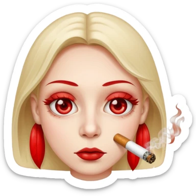 Emoji Smoking weed sticker