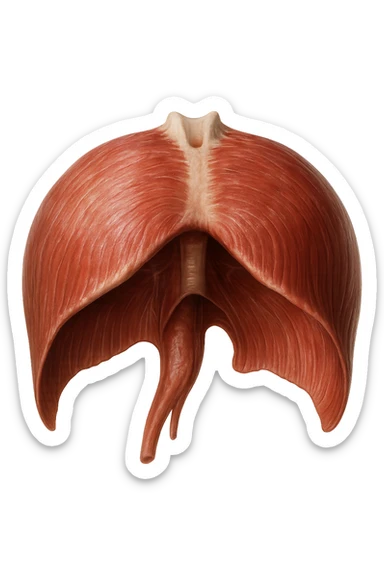 diaframma umano anatomico, iperrealistico 4k, isolato su sfondo bianco sticker