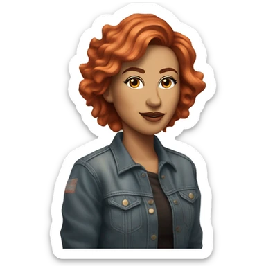 Chappell Roan, is an American singer and songwriter from Missouri. Working with collaborator Dan Nigro, the majority of her music is inspired by 1980s synth-pop copper red hair long sticker