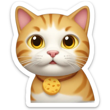 cat is making food sticker