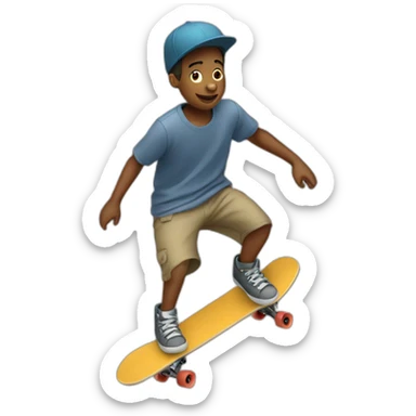 A baggy boy skateboarding sticker