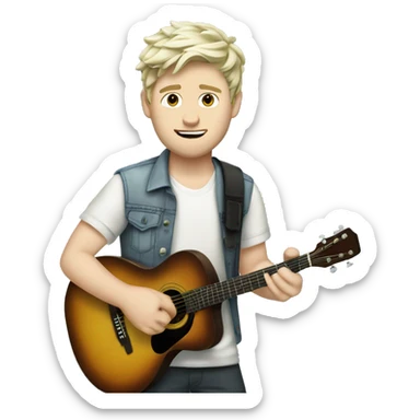 niall horan with gitaar sticker