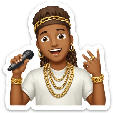 Happy Reggaeton Music Singer sticker