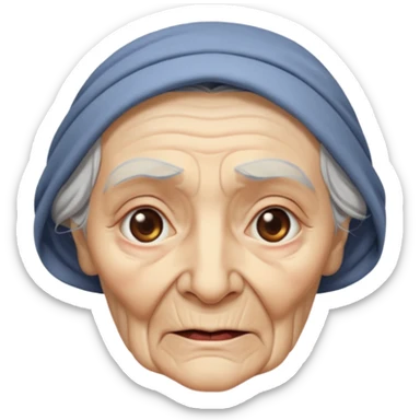 oldwoman, old age sticker