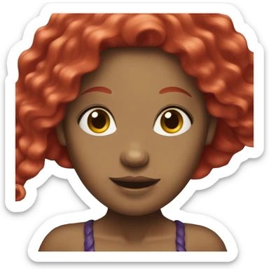 Mermaid with red hair sticker