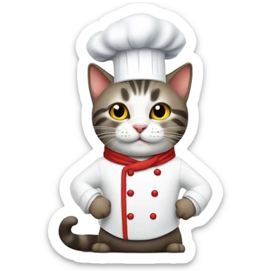 cat wit chef sticker