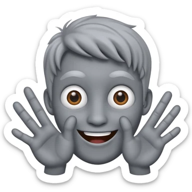 Create a cartoon-realistic Thing with exaggerated fingers & playful personality. sticker