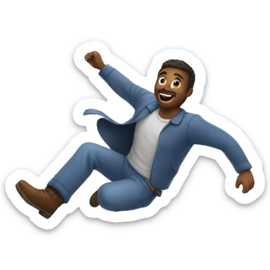 Man flying in Sky sticker