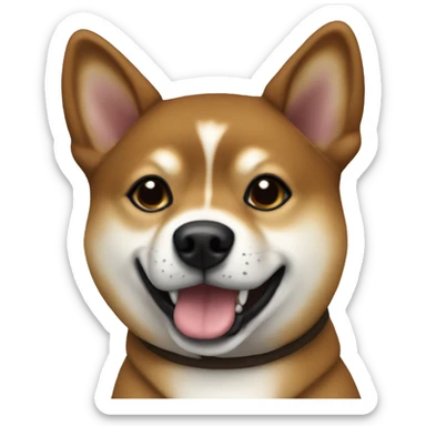 All Brown Fully Brindle shiba Inu skinny without white sticker