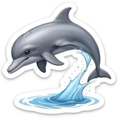 dolphin jumping sticker