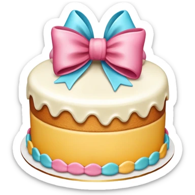 cake with bows sticker