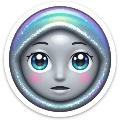 vamp glitter gray sticker