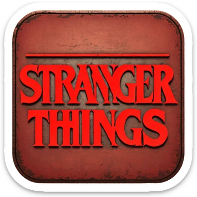 stranger things logo smaller sticker