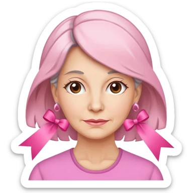 Mature Women with pink ribbons sticker