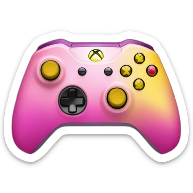 pink yellow gradient xbox controller sticker