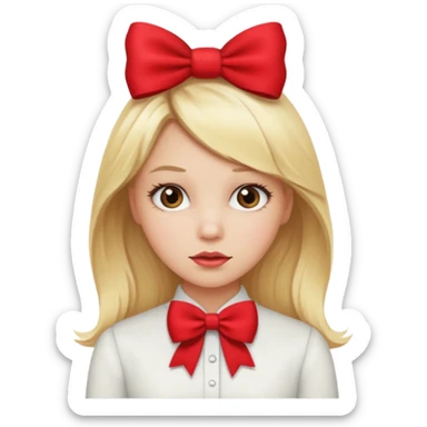 blond girl doing okay sassy sticker