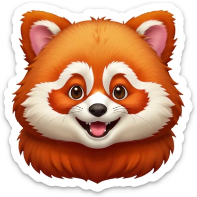 Red panda Laughing sticker