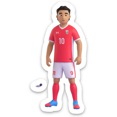 Lamine Yamal in football kit sticker