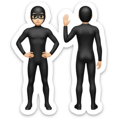 black costume sticker