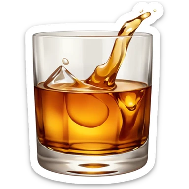 Whiskey on the rocks sticker