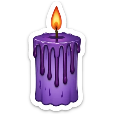 candle with blood drips dark purple sticker