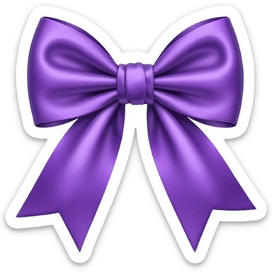 Purple bow sticker