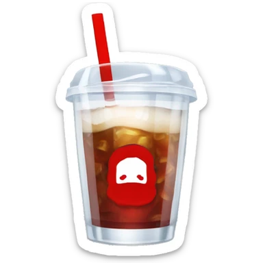 Mono bebiendo una cocacola en un vaso de cristal  sticker