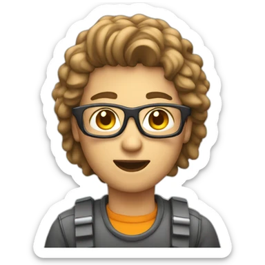 video editor behind a computer sticker