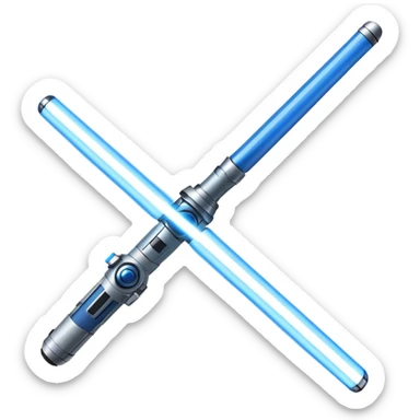 Blue Lightsaber emoji for email subject line sticker
