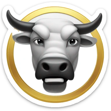 Rebel crypto coin bull sticker
