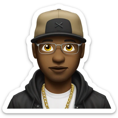 Gangsta rapper sticker