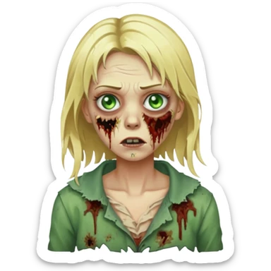 Zombie blonde pfp sticker