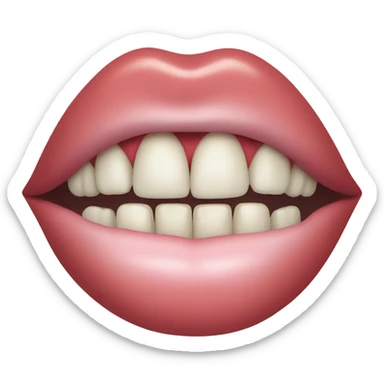 Teeth on lips sticker