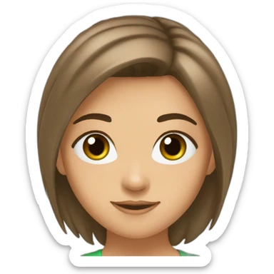 Parisa/green eyes/brown hair/very very butifull/ sticker