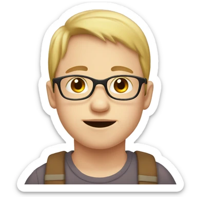 Down syndrome autistic person sticker