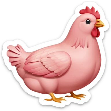raw chicken, uncooked, simple emoji style sticker