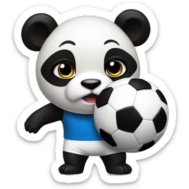 soccer panda sticker