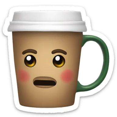 A Christmas coffee mug sticker