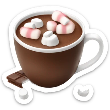 Hot chocolate with marshmallows sticker