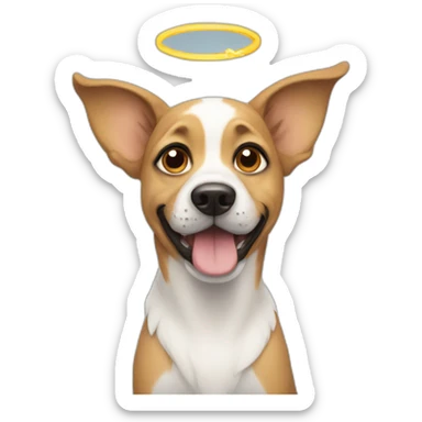 Angel dog sticker