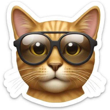 Cat with sunglasses sticker